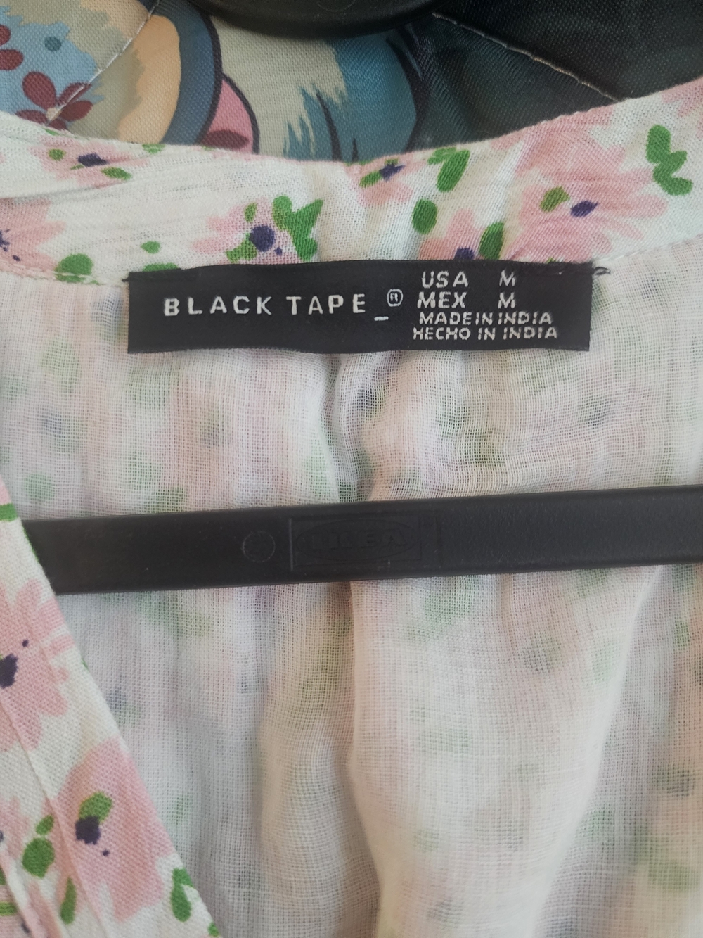 BLACK TAPE Floral Mini Dress in White and Pink